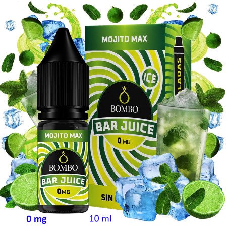 10ml 0 mg. Mojito Max Ice Sales de nicotina Bar Juice by Bombo