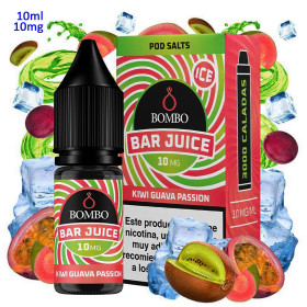 10ml 10 mg. Kiwi Guava Passion Ice Sales de nicotina Bar Juice by Bombo