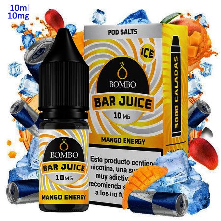 10ml 10 mg. Mango Energy Ice Sales de nicotina Bar Juice by Bombo