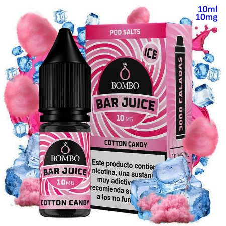 10ml 10 mg. Cotton Candy Ice Sales de nicotina Bar Juice by Bombo