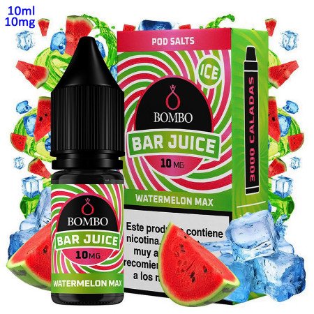 10ml 10 mg. Watermelon Max Ice Sales de nicotina Bar Juice by Bombo