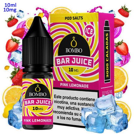 10ml 10 mg. Pink Lemonade Ice Sales de nicotina Bar Juice by Bombo