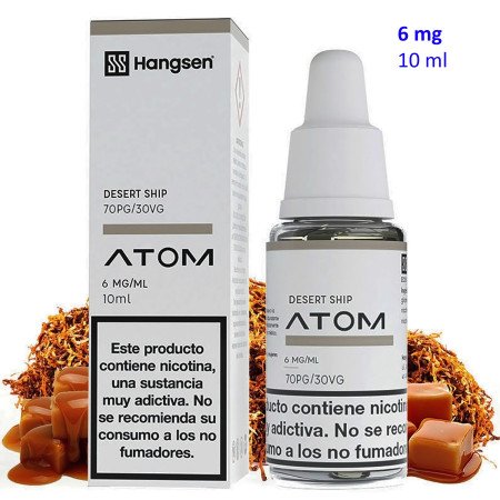 e-liquid Desert Ship 6 mg. Hangsen Atom envase con 10 ml.