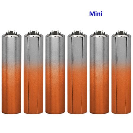 Mini Clipper ORANGE GRADIENT Exp. 30 encendedores con funda metal