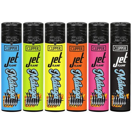 Clipper Jet flame MALAGA 2025 Expositor con 48 encendedores