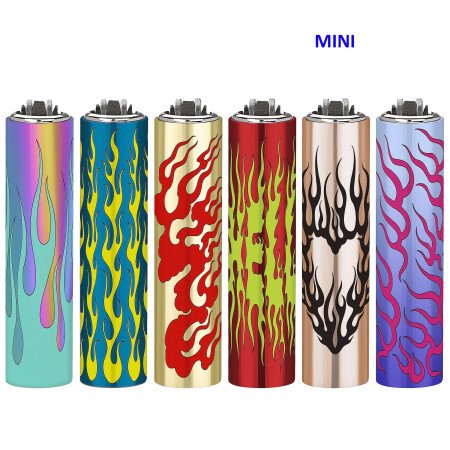 INCANDESCENT Exp. 30 encendedores Mini Clipper con funda metal