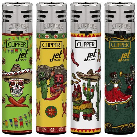 Clipper VIVA MÉXICO Expositor con 48 encendedores