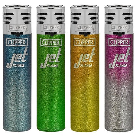 Clipper METALLIC GRADIENT 4 Expositor con 48 encendedores