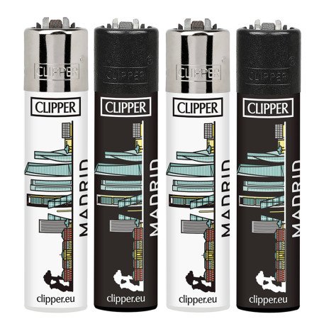 Clipper MADRID SKYLINE Expositor con 48 encendedores