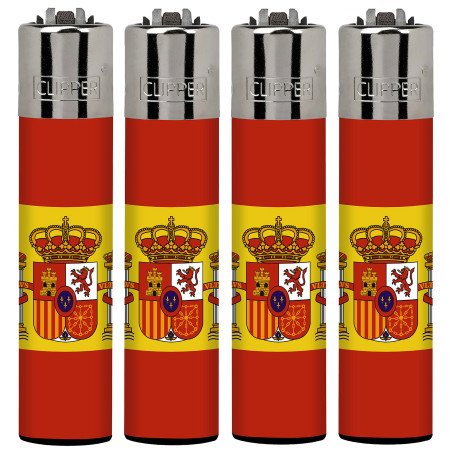 Exp. 48 encendedores Clipper BANDERA ESPAÑOLA