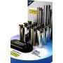 Expositor con 12 encendedores Clipper SILVER con estuche de metal