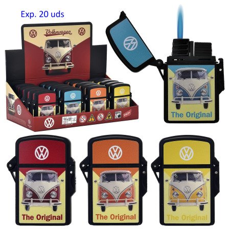 Expositor con 20 encendedores jet flame VW Malibu