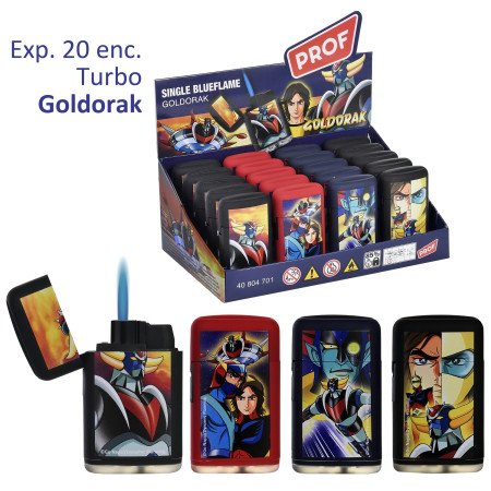 Expositor con 20 encendedores turbo Prof Goldorak
