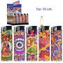 Expositor con 50 encendedores piezo Prof hippie