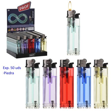 Expositor con 50 encendedores piedra Prof