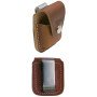 Funda Zippo con clip marrón