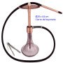 44 cm Shisha de aluminio oro rosa con base de cristal