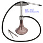 44 cm Shisha de aluminio con base de cristal