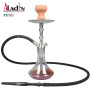 36 cm Shisha ALADIN MVP360 acero inox. y cristal transparente y roja