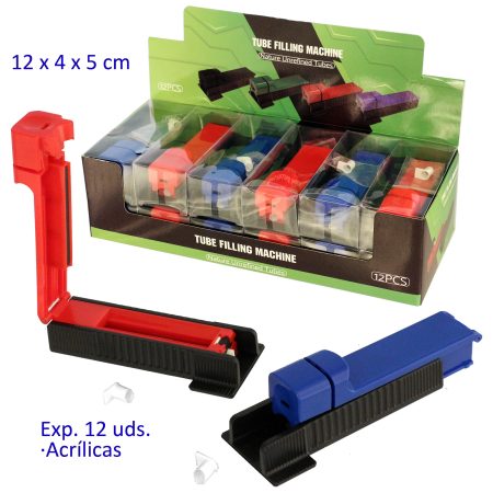 Expositor con 12 Máquina para llenar tubos acrílicas colores surtidos