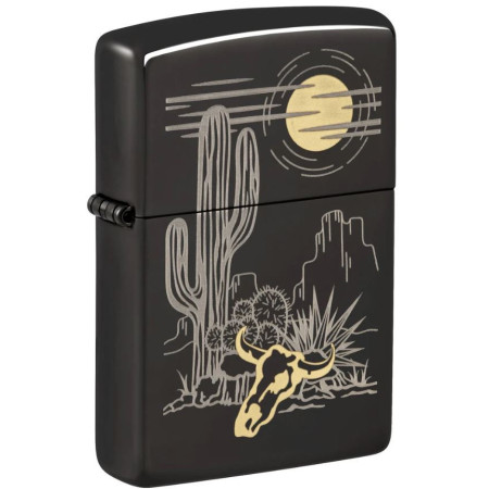 ENCENDEDOR ZIPPO HIGH POLISH WESTERN DESIGN