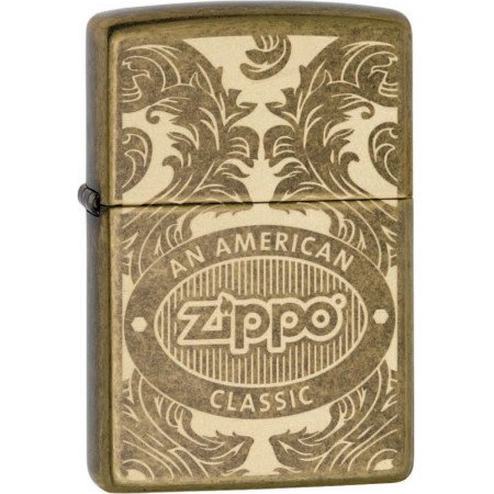 ENCENDEDOR ZIPPO SCROLL AMERICAN CLASSIC YELLOW