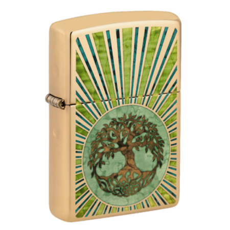 ENCENDEDOR ZIPPO SPIRITUAL MOTHER EARTH GOLD