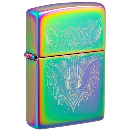 ENCENDEDOR ZIPPO SPIRITUAL WOLF DESIGN