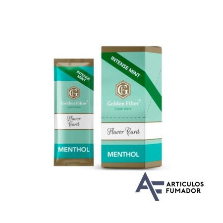 TARJETA MENTHOL GOLDEN FILTER PARA CIGARRILLOS 20 UDS