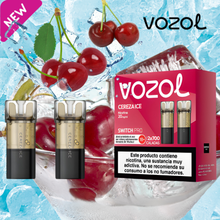 PACK 2 CAPSULAS CEREZA ICE 20MGML NTC PRECARGADAS VOZOL