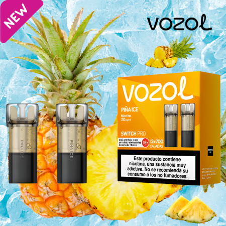 PACK 2 CAPSULAS PINA ICE 20MGML NTC PRECARGADAS VOZOL