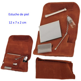 Kit portable en ante con accesorios