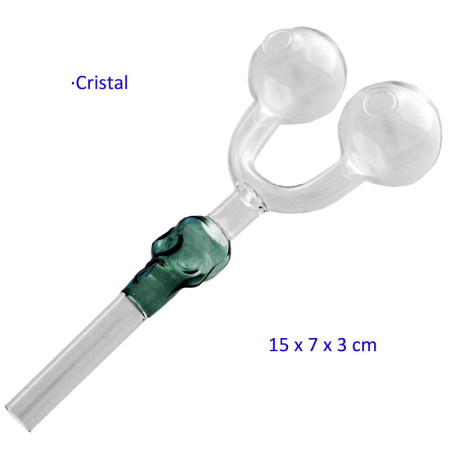 Pipa de cristal 15 x 7 cm.