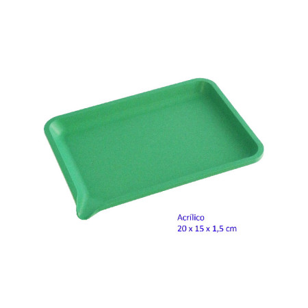 Bandeja para liar verde 20 x 15 cm.