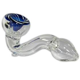 12 cm pipa de cristal azul