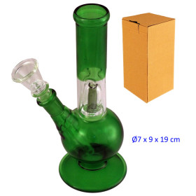 19 cm. Bong de cristal verde