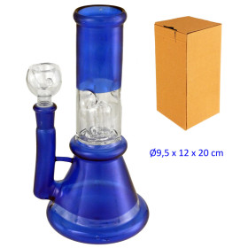 20 cm. Bong de cristal azul