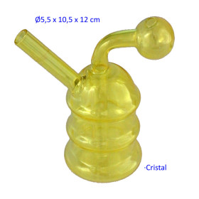 12 cm Bong de cristal amarillo
