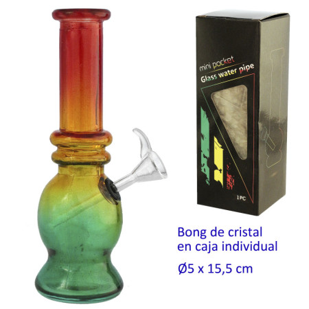 Bongs de cristal 15,5 cm.