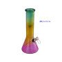 Ã8,5 x 21 cm. Bong de cristal tricolor