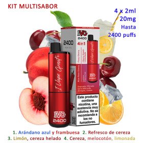 Cherry  Edition  20  mg.  IVG  2400  Vaper  desechable  4  en  1