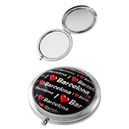 Espejo  de  metal  I  LOVE  BARCELONA