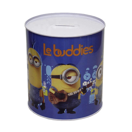 Hucha  cilíndrica  13,5  x  15  cm.  Minions