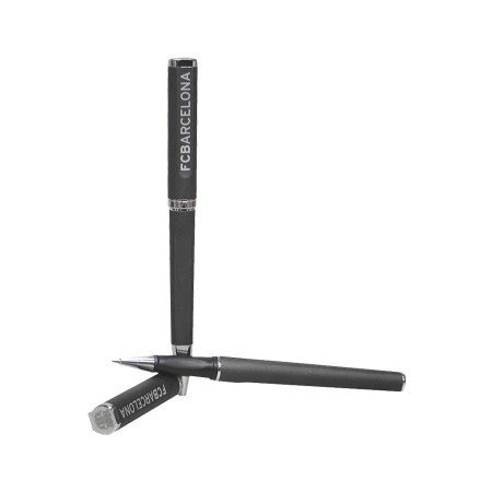 Set  de  boligrafo  y  roller  anodizados  FC  Barcelona