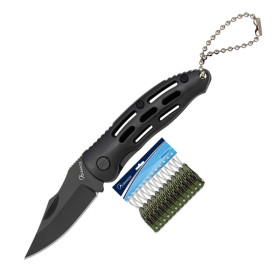 5,5  cm.  Hoja  Blister  con  12  navajas  Albainox  con  mango  ABS  negro