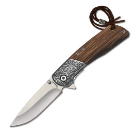 6,7cm.  Navaja  Albainox  madera  zebra