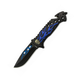 8,5  cm.  Navaja  Albainox  aluminio  azul  sin  sierra