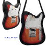 Bolso  bandolera  con  forma  de  guitarra  Sunburst  en  piel  sintética