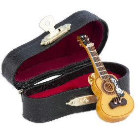 Pin  guitarra  española  en  madera  con  estuche