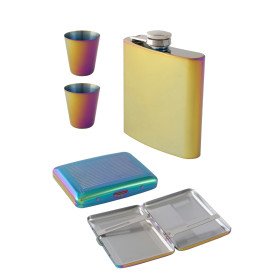Pack  Licorera  6  oz  vasos  y  pitillera